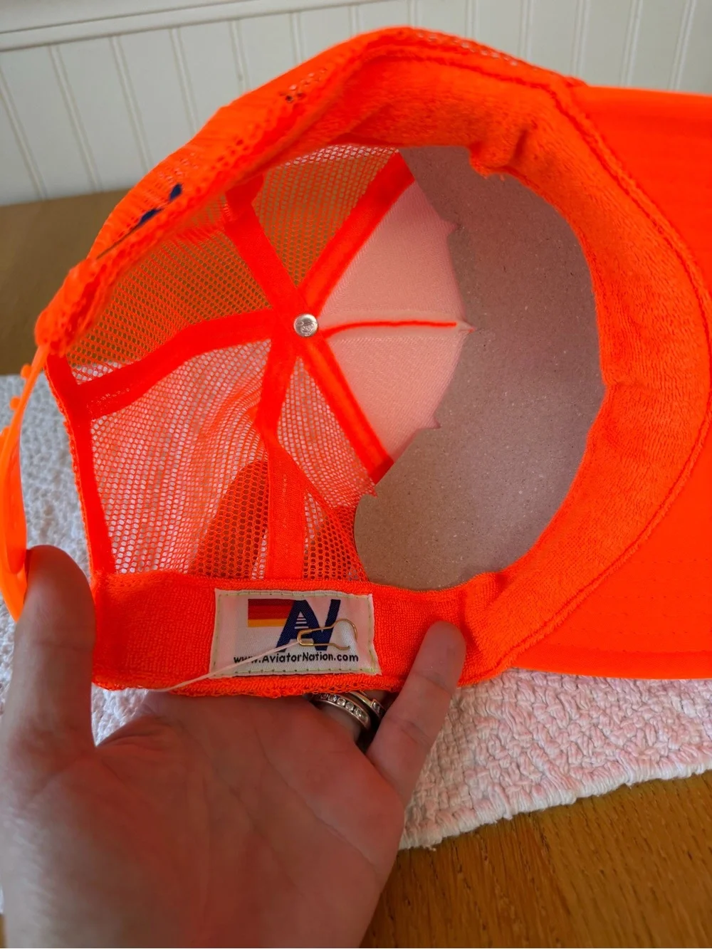 Aviator Nation Neon Orange Hat